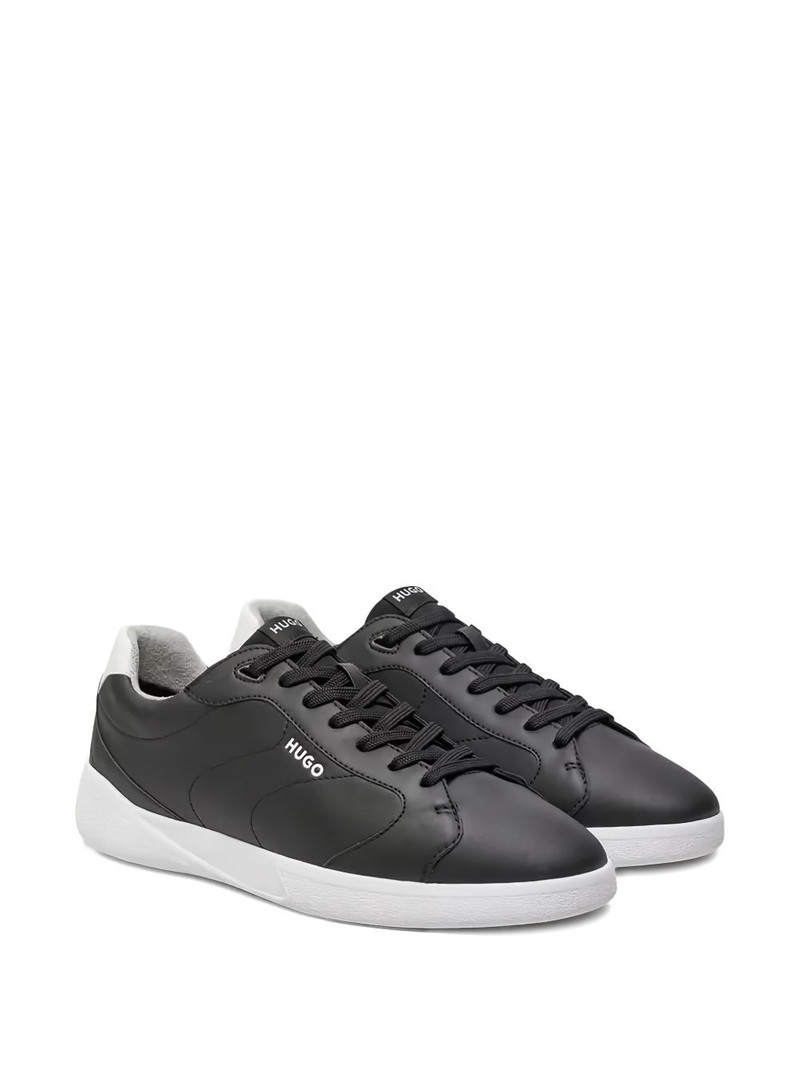 HUGO logo-detail leather trainers outlook