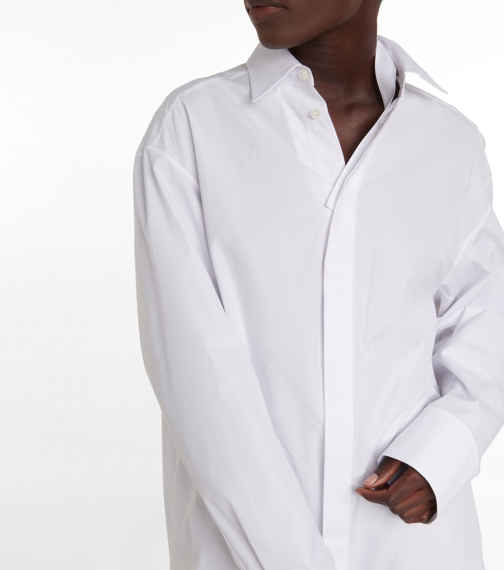 Cotton poplin shirt dress - 4
