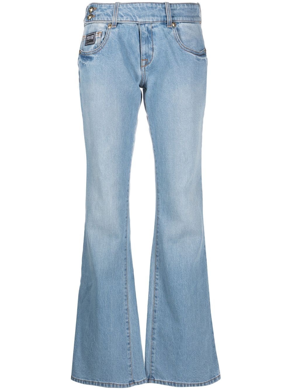 flared denim jeans - 1