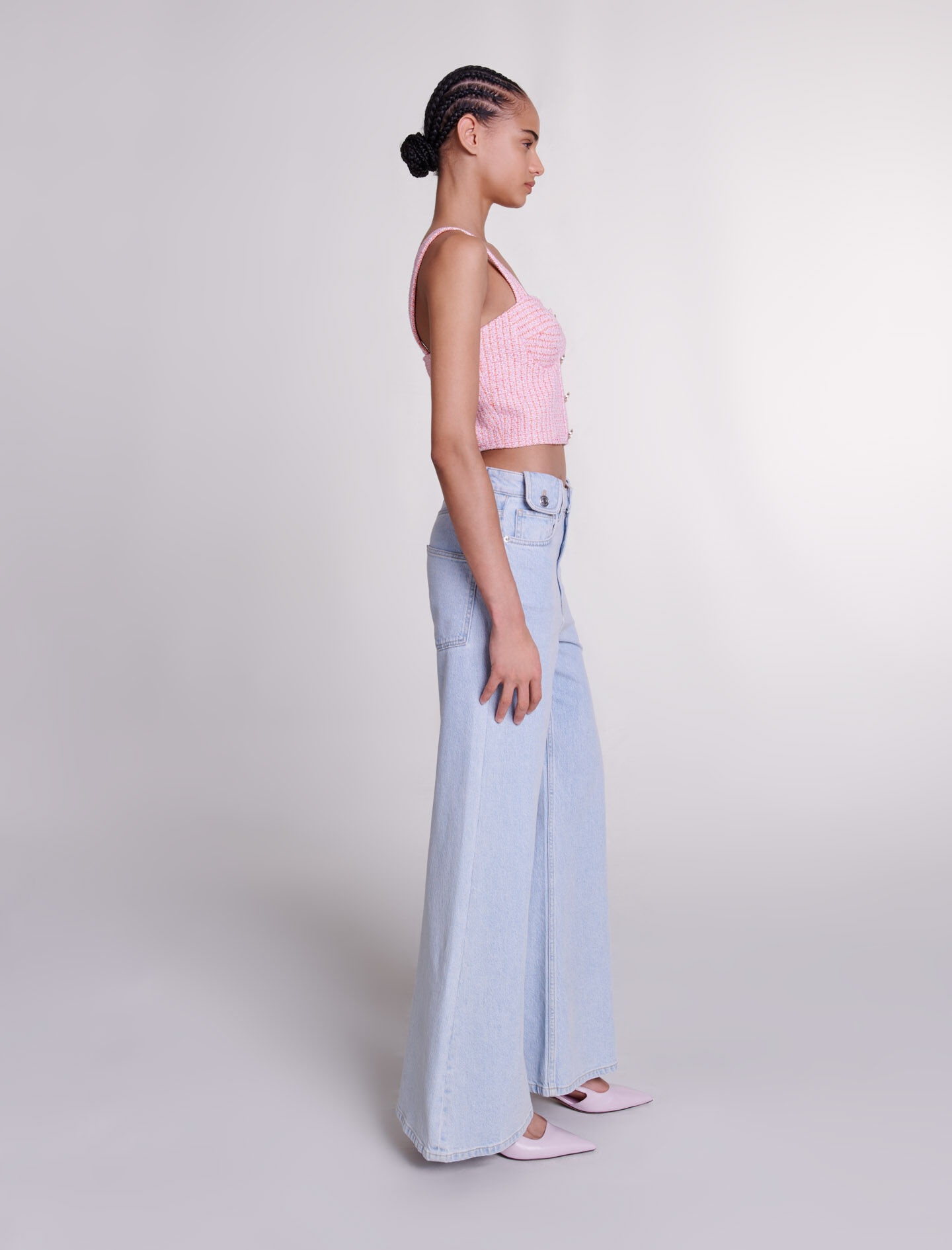 Faded wide-leg jeans - 4