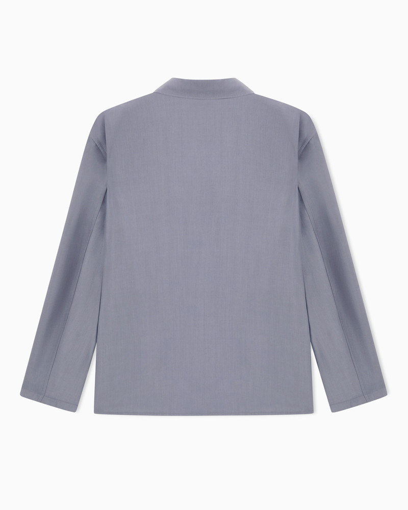 DOUBLE-BREASTED JACKET IN A SILK AND LINEN POPLIN 3