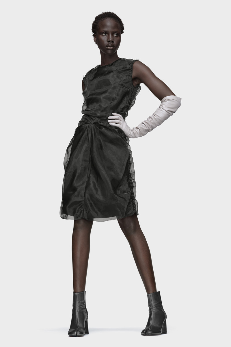 Maison Margiela Gathered organza dress outlook