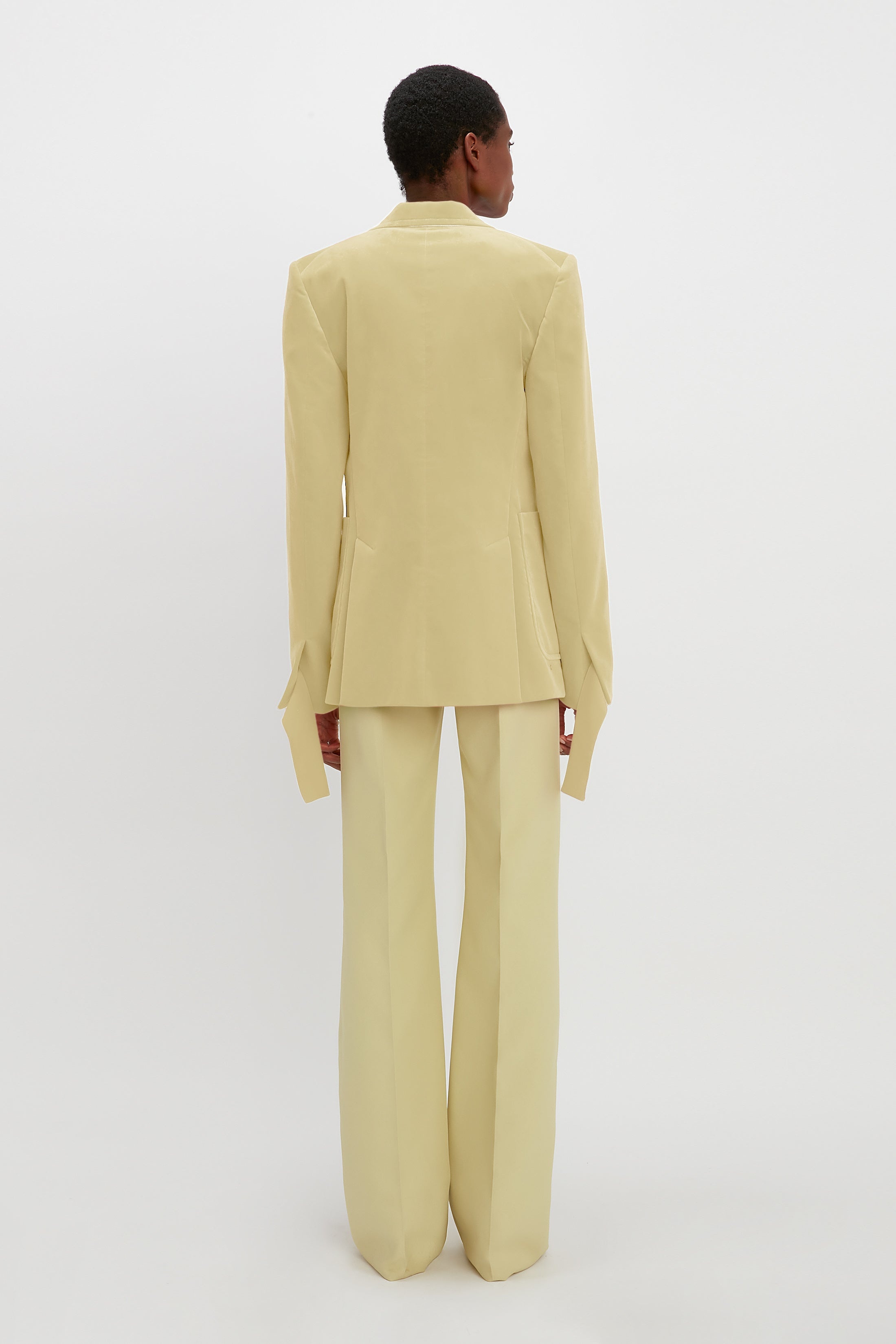 Single Breasted Patch Pocket Jacket in Lemon - 4