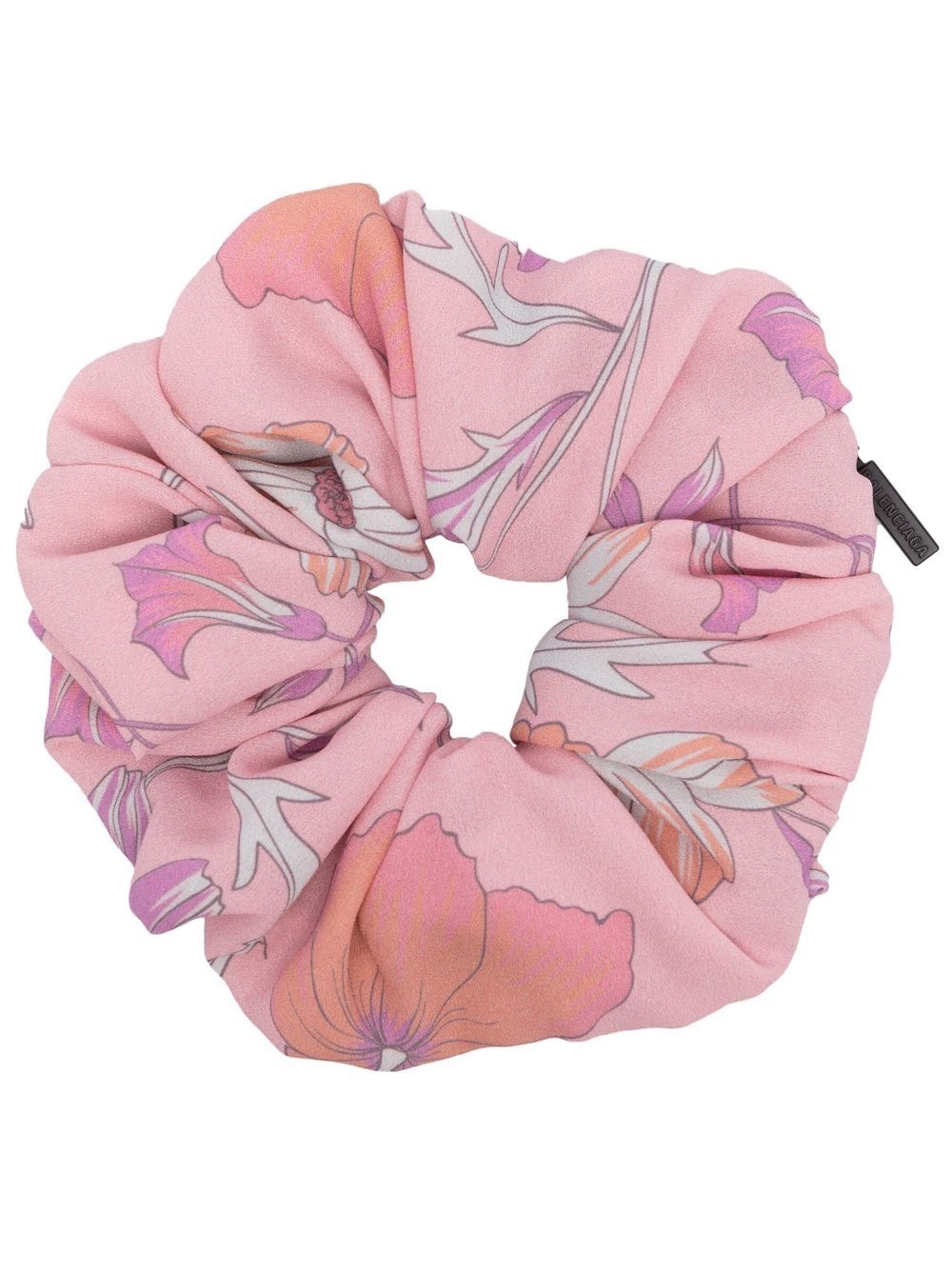 floral-print cotton scrunchie - 1