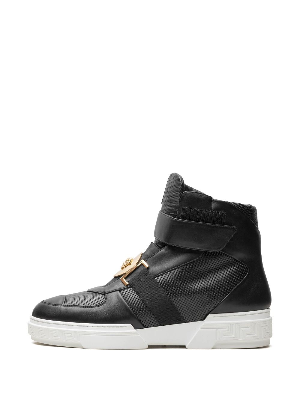 Medusa-plaque high-top "Black" sneakers - 5