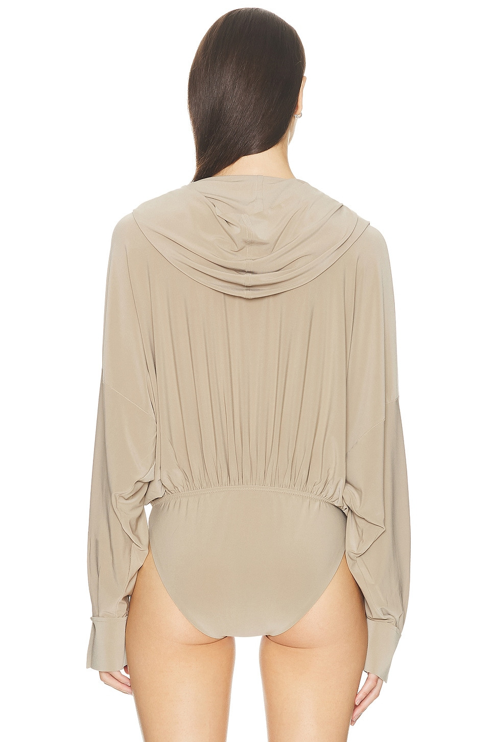Hooded Super Oversized Boyfriend Bodysuit - 4