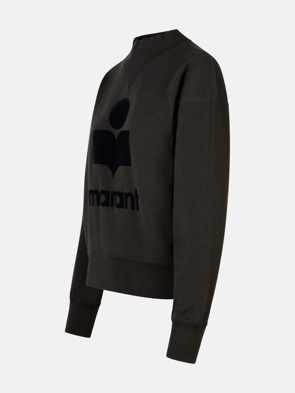 'MOBY' BLACK COTTON BLEND SWEATSHIRT - 2