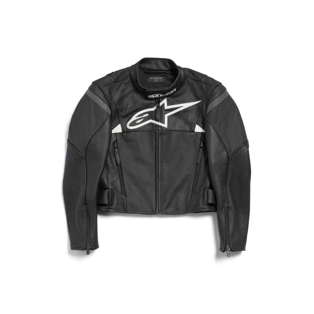 Upcycled Racer Jacket in Black/white - 1