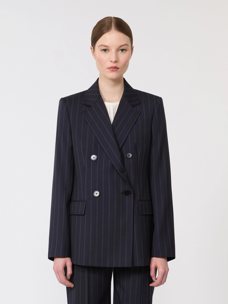 ONAGRO Double-breasted pinstripe wool blazer - NAVY 3