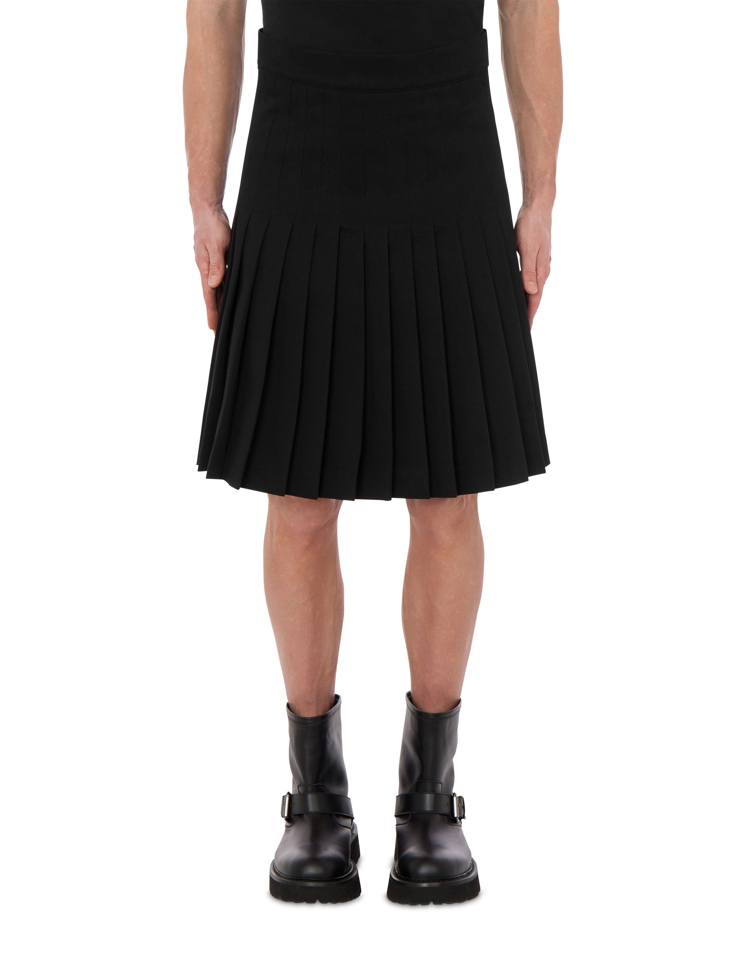 STRETCH GABARDINE PLEATED SKIRT - 10