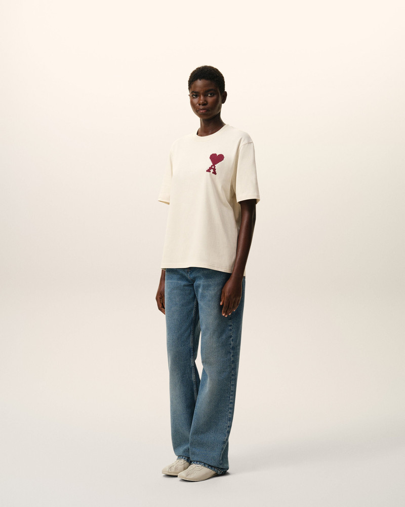 WHITE COTTON AMI DE COEUR T-SHIRT 6