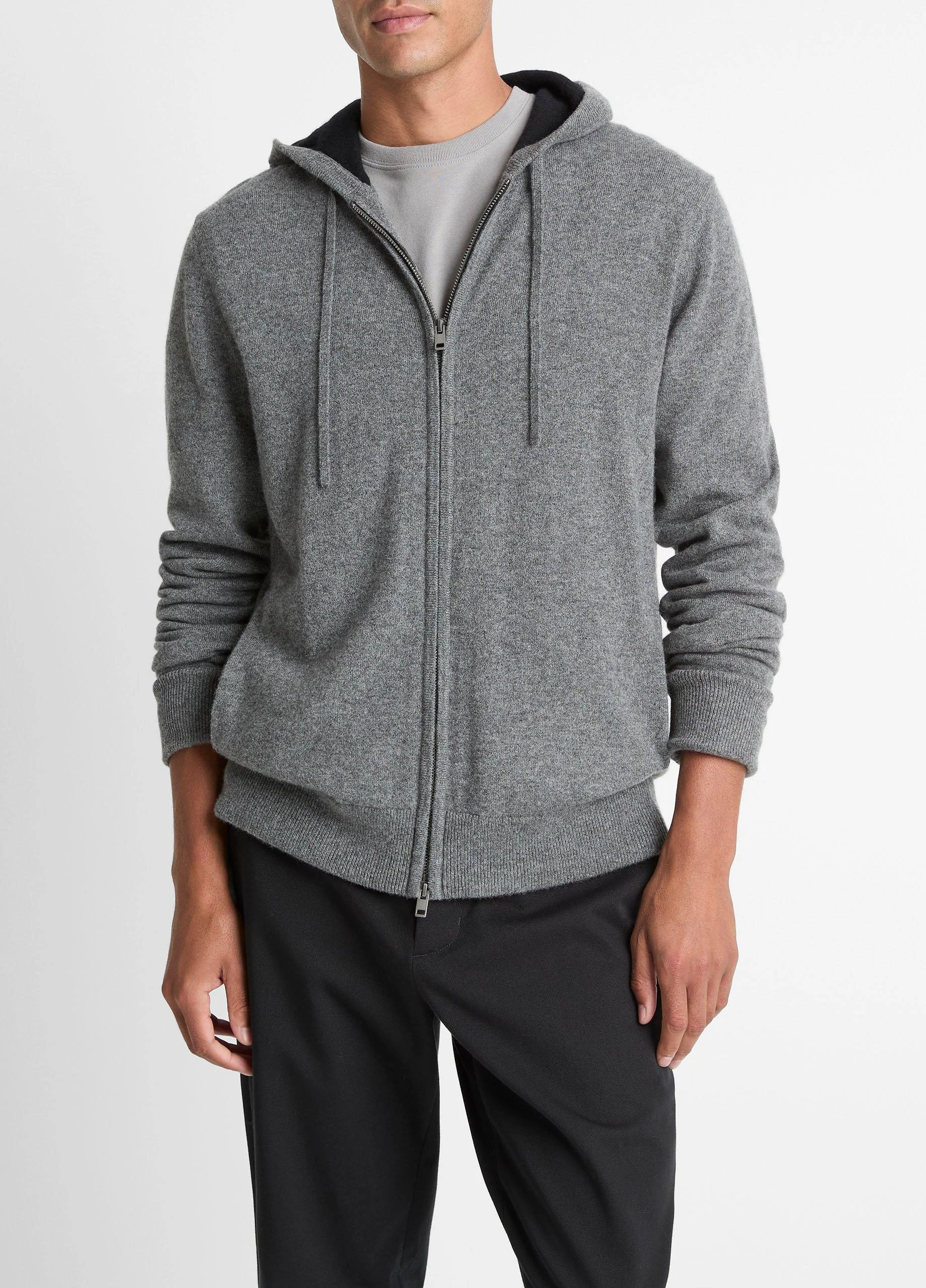Cashmere Zip-Front Hoodie - 1