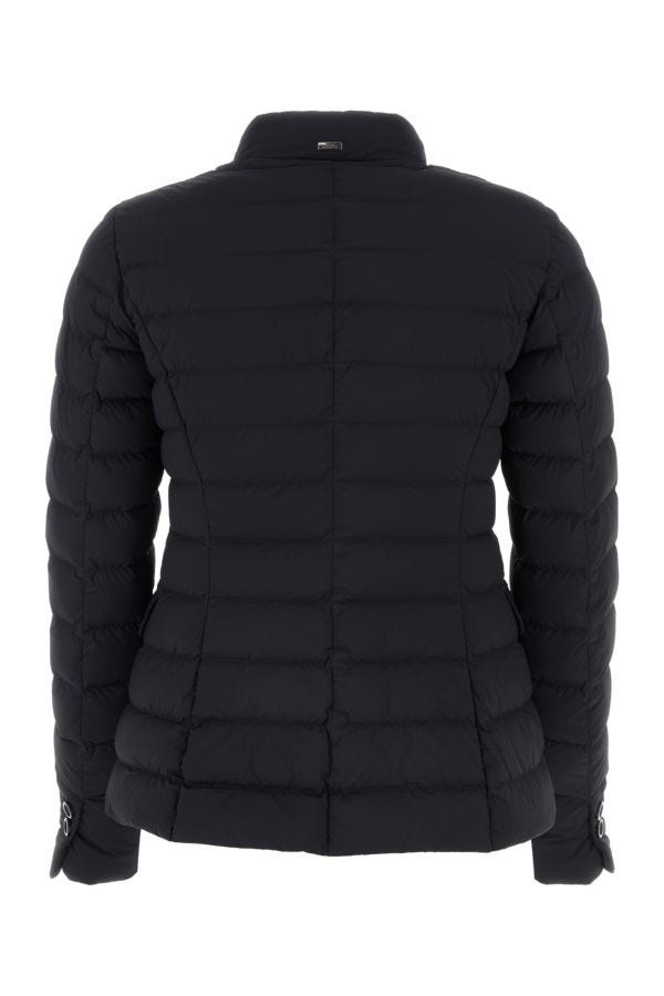 Black stretch nylon down jacket - 2