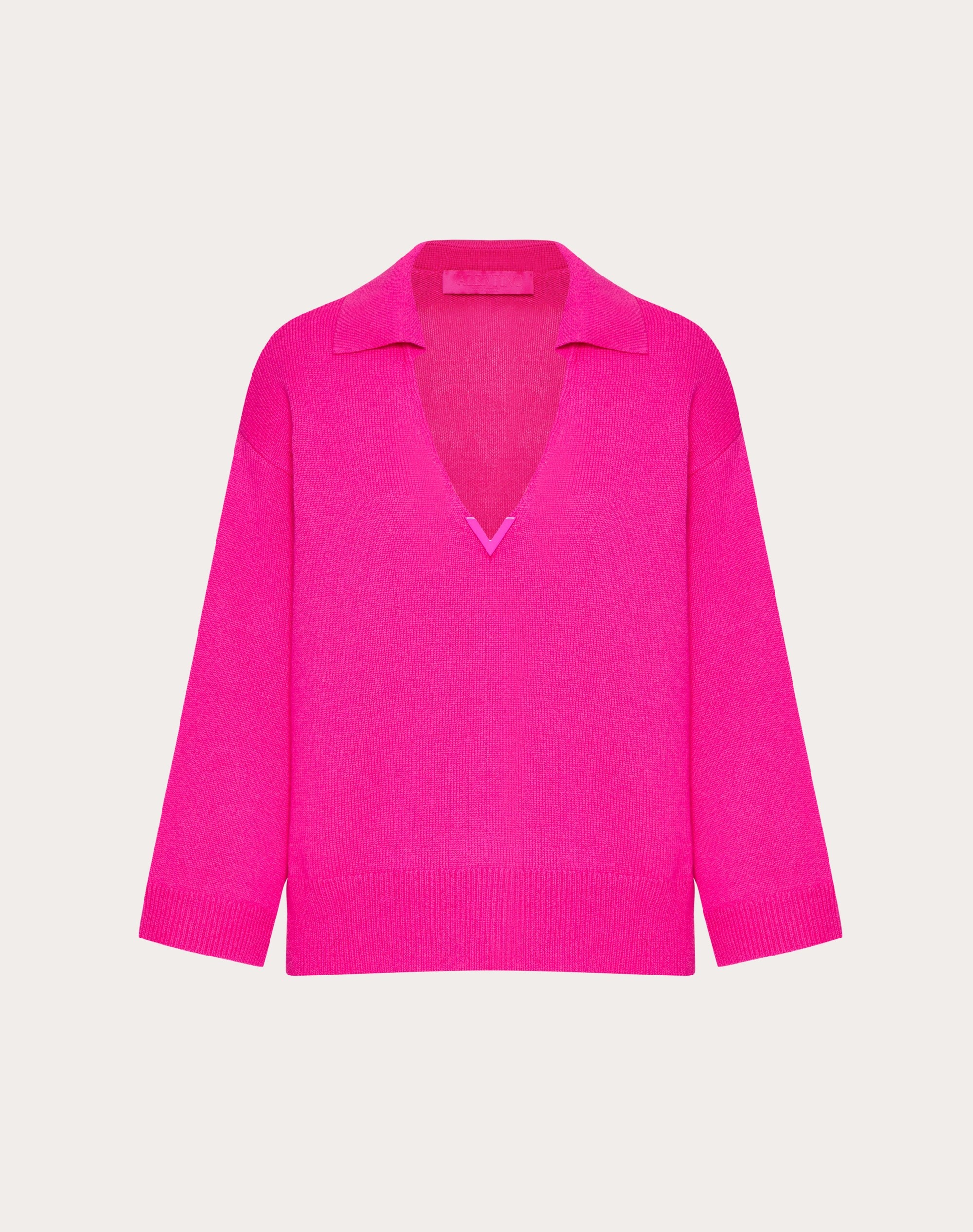 V GOLD CASHMERE JUMPER - 1