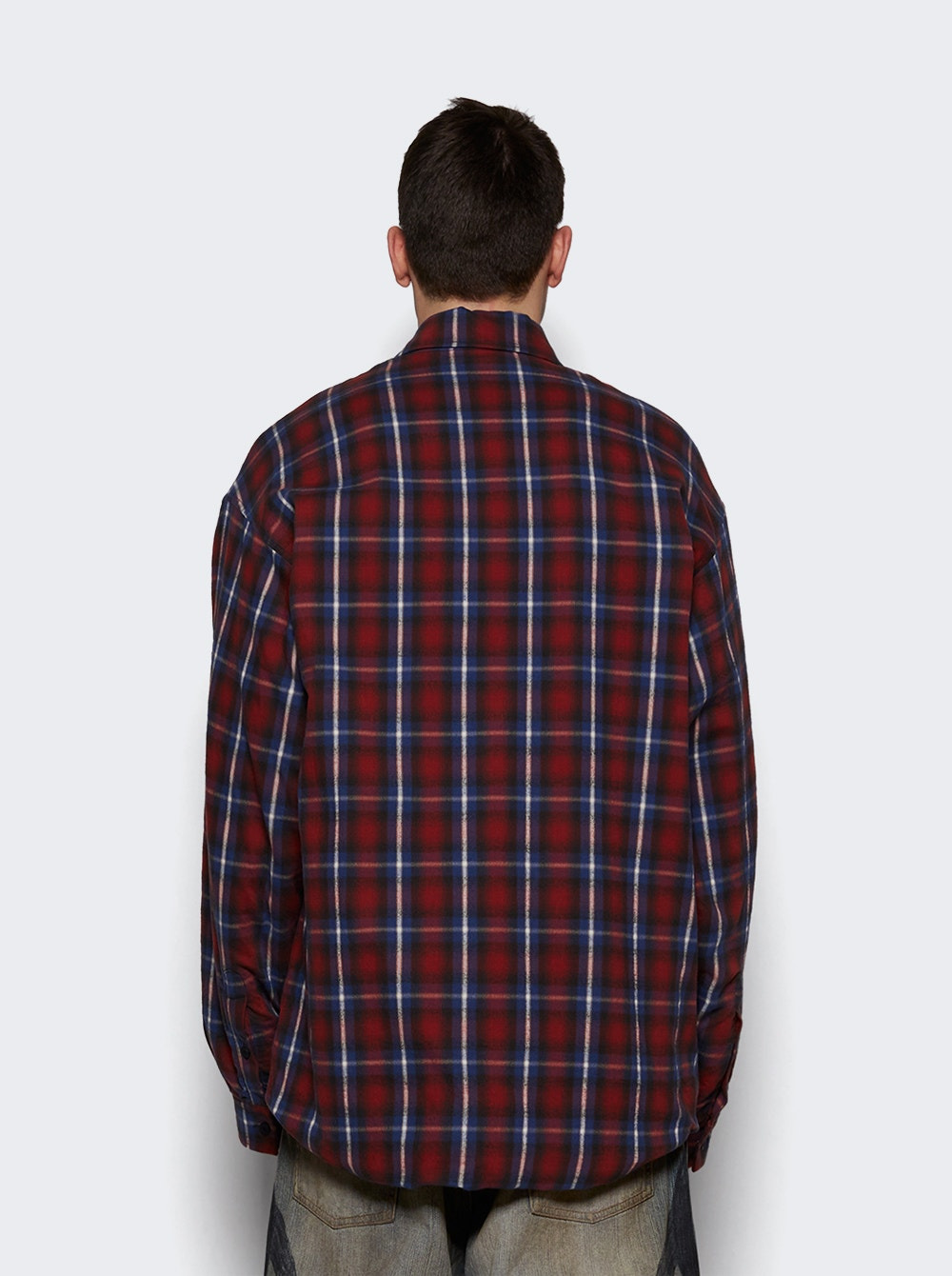 Lined Shirt Red And Blue - 4