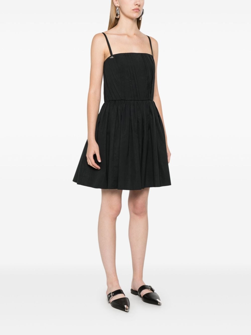 gathered mini dress - 3