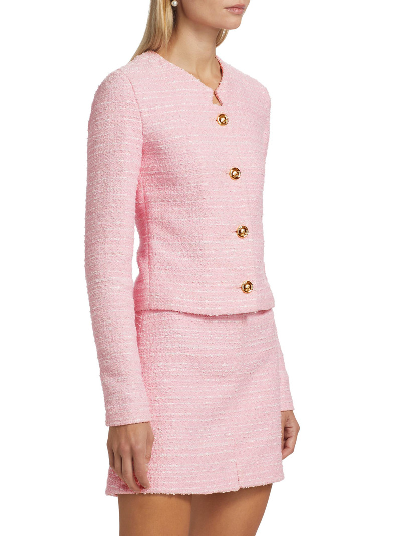 Women's Cotton-Blend Bouclé Jacket - Quartz Rose 4