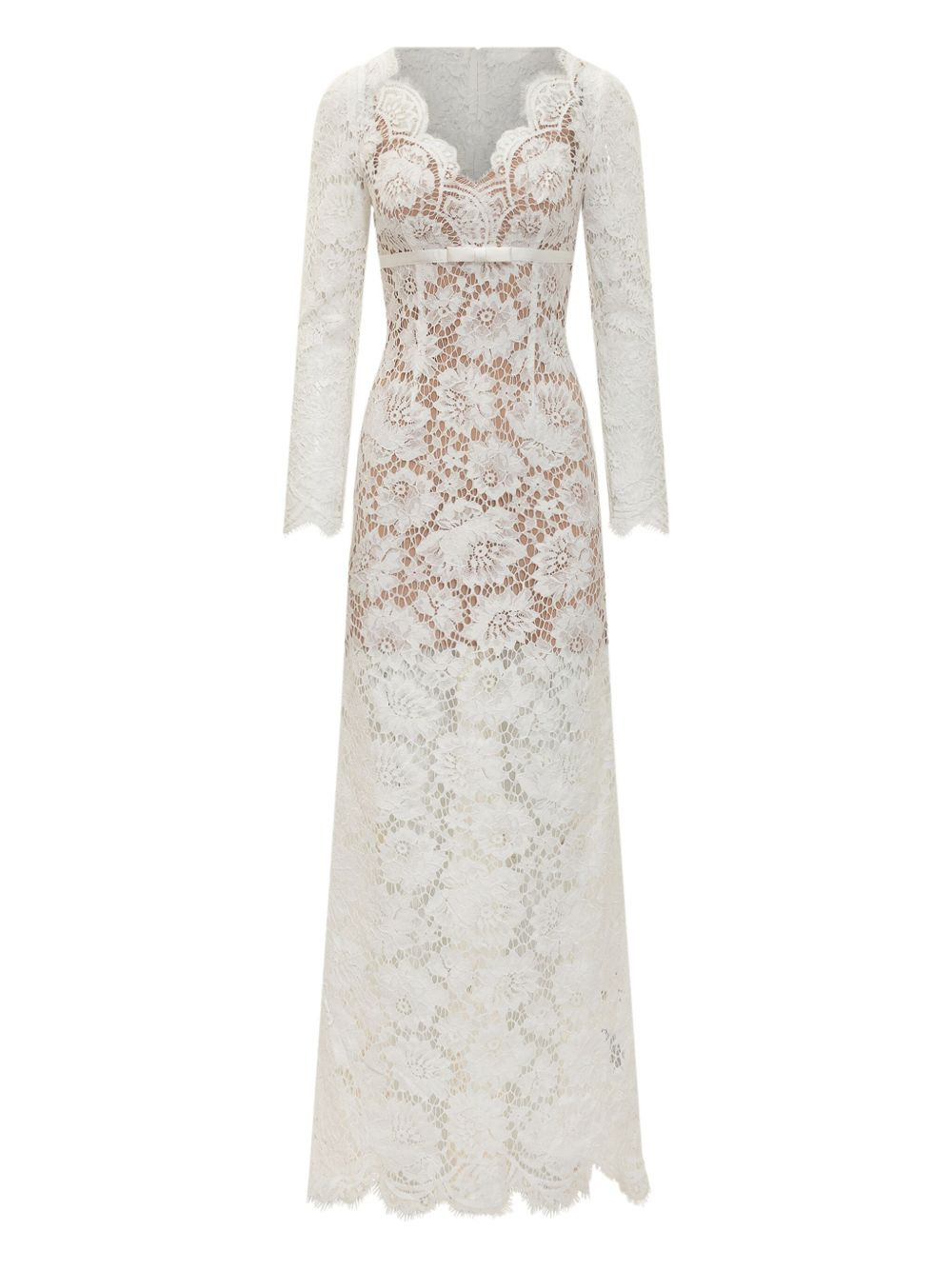 floral-lace gown - 1