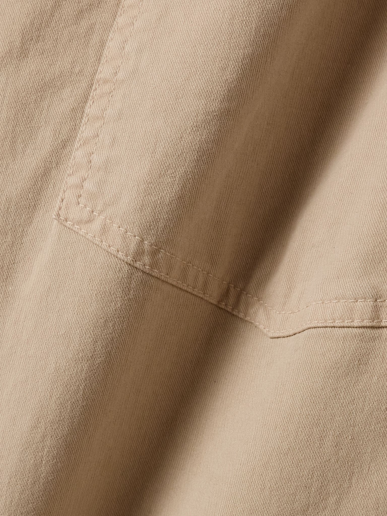 Shon brushed cotton-blend twill tapered pants Beige - 5