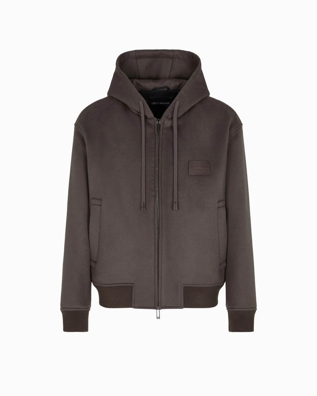 HOODED BLOUSON IN VIRGIN WOOL CLOTH - 1