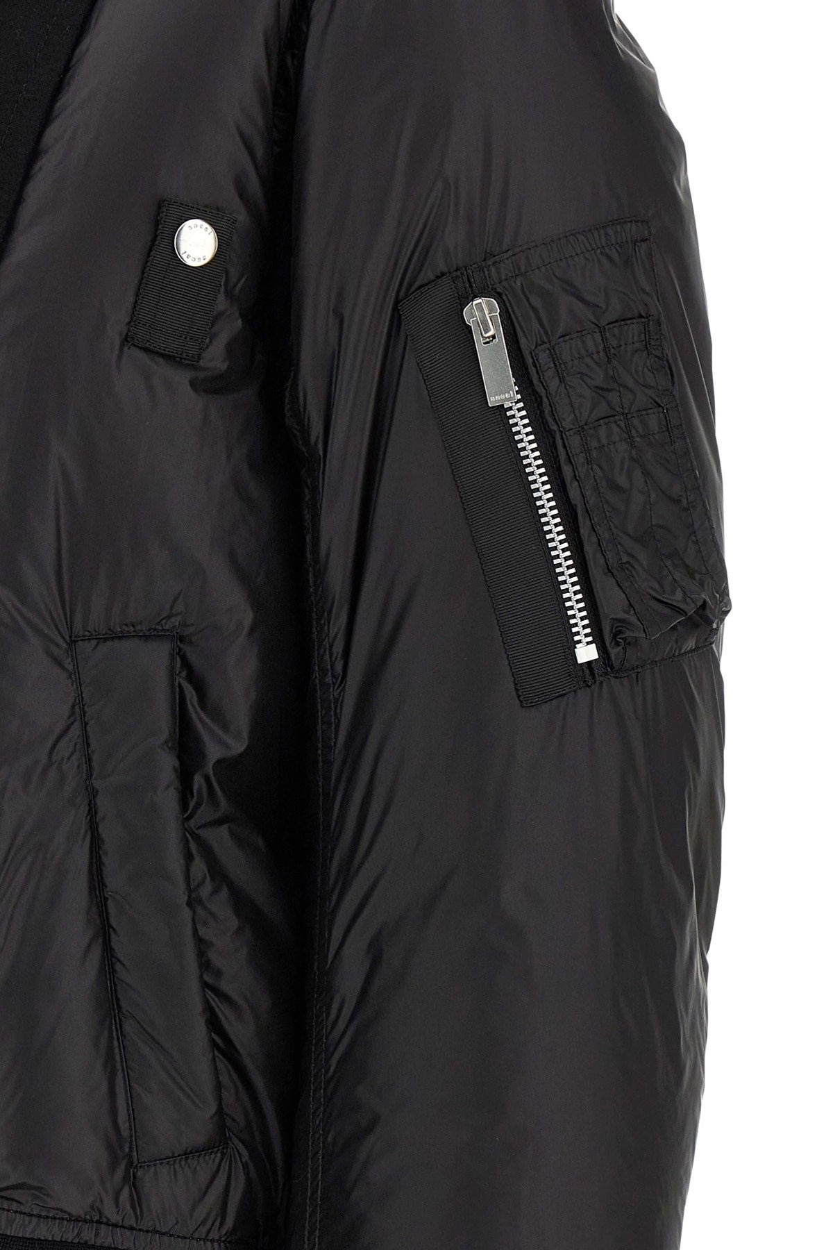 Sacai Women Wool Insert Bomber Jacket - 4