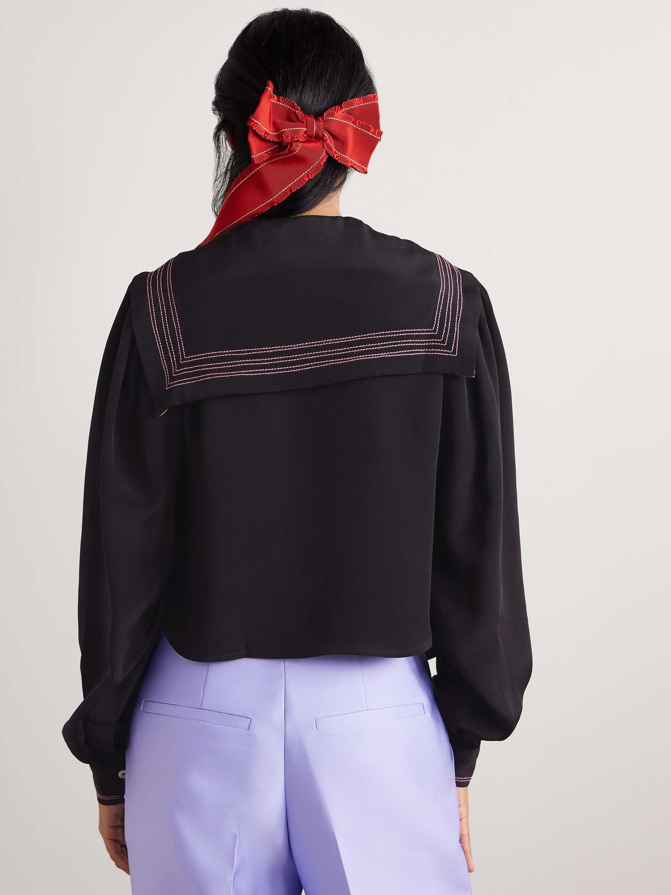 Seafarer tie-neck silk shirt - 3
