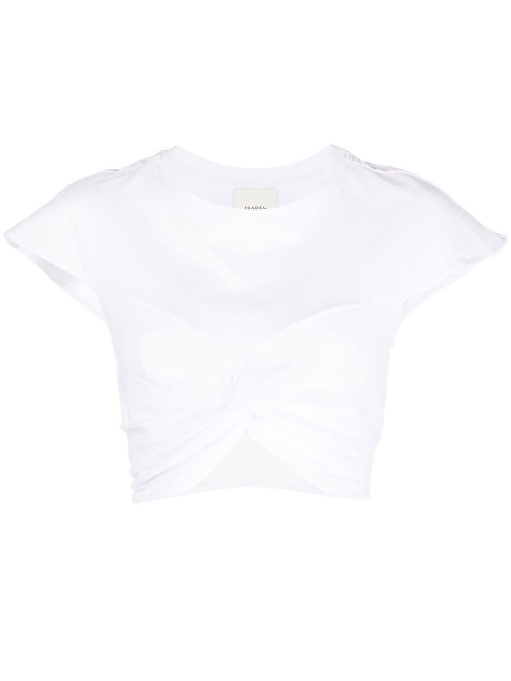 short-sleeve cropped T-shirt - 1