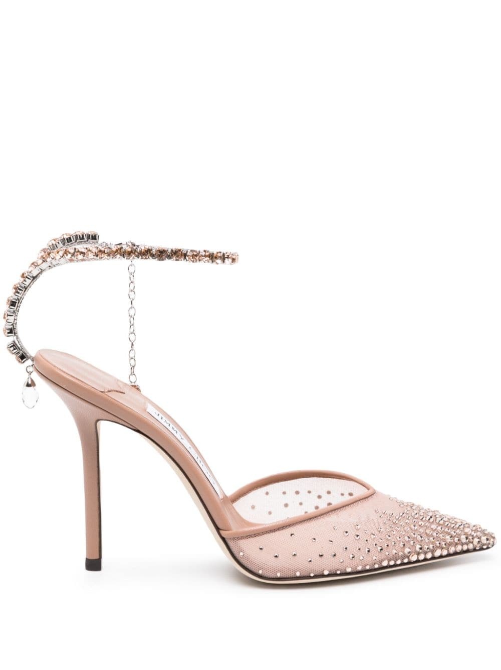 Saeda 100mm crystal-embellished pumps - 1