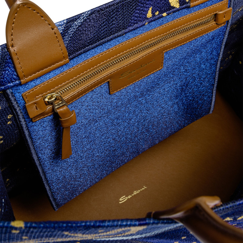 Cosmo embroidered fabric handbag 4