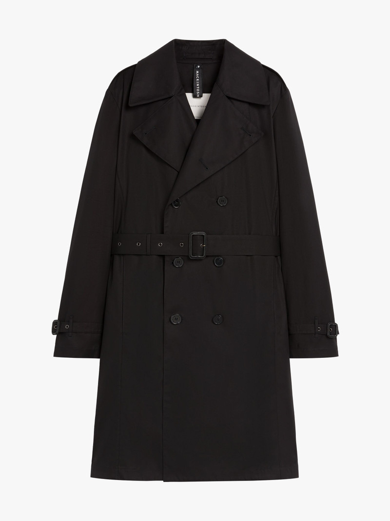 ST ANDREWS BLACK COTTON TRENCH COAT 1
