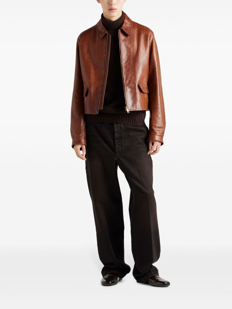 Prada leather jacket outlook