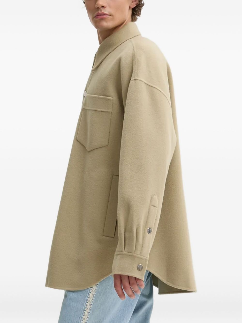 double-pocket wool shirt - 3
