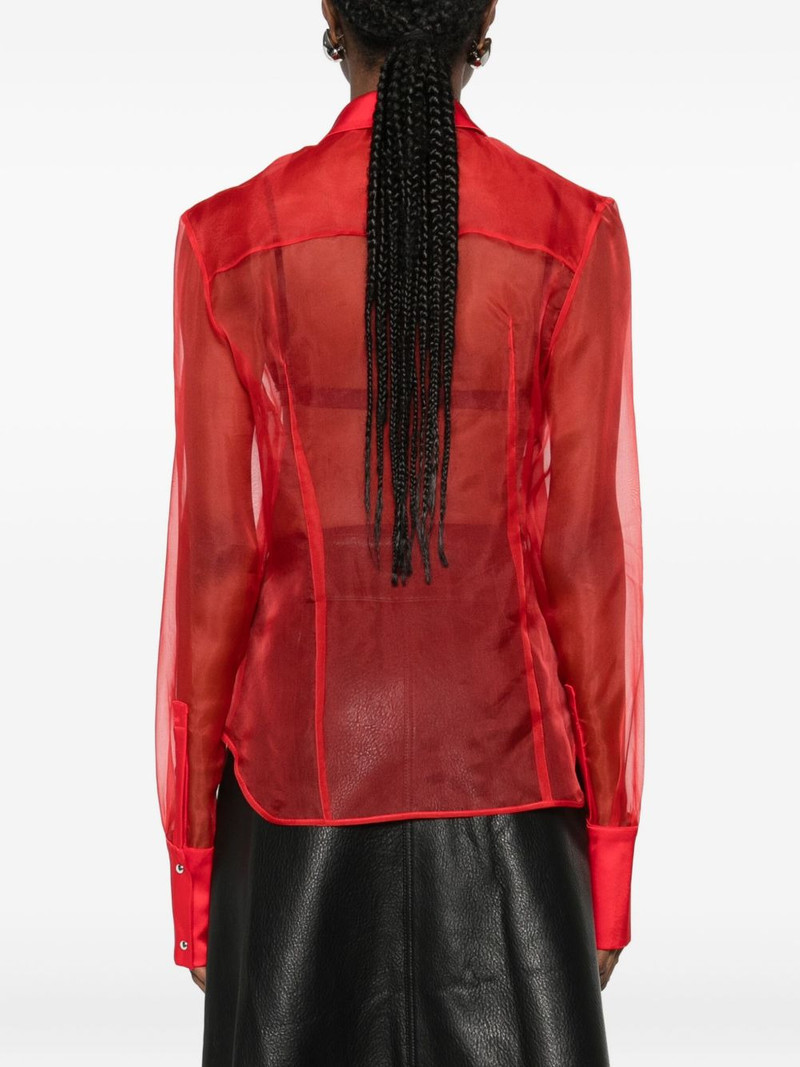 semi-sheer panelled shirt 4