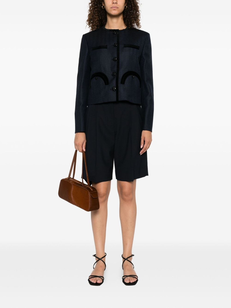 BLAZÉ MILANO velvet-trimmed pocket jacket outlook