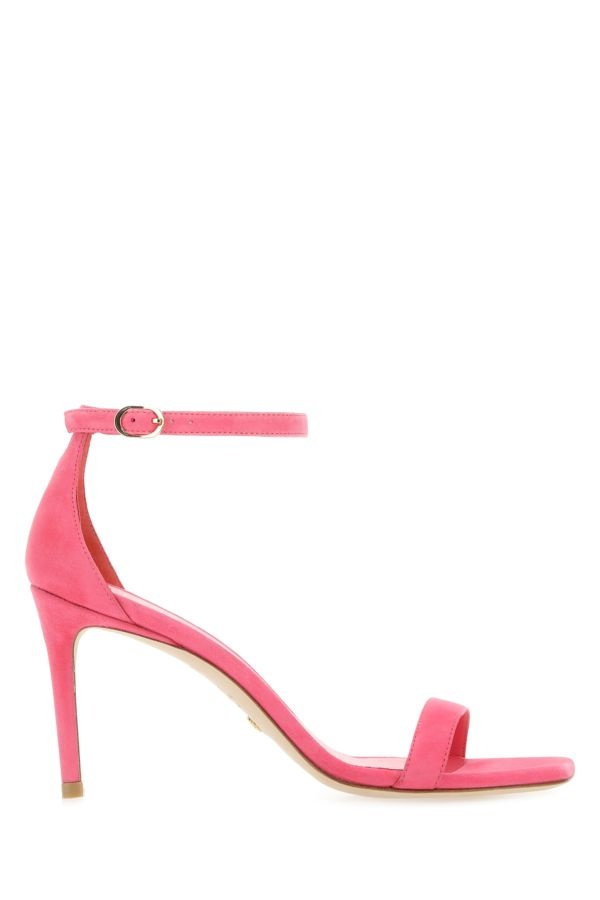 Pink suede Nunakedcurve 85 sandals - 1