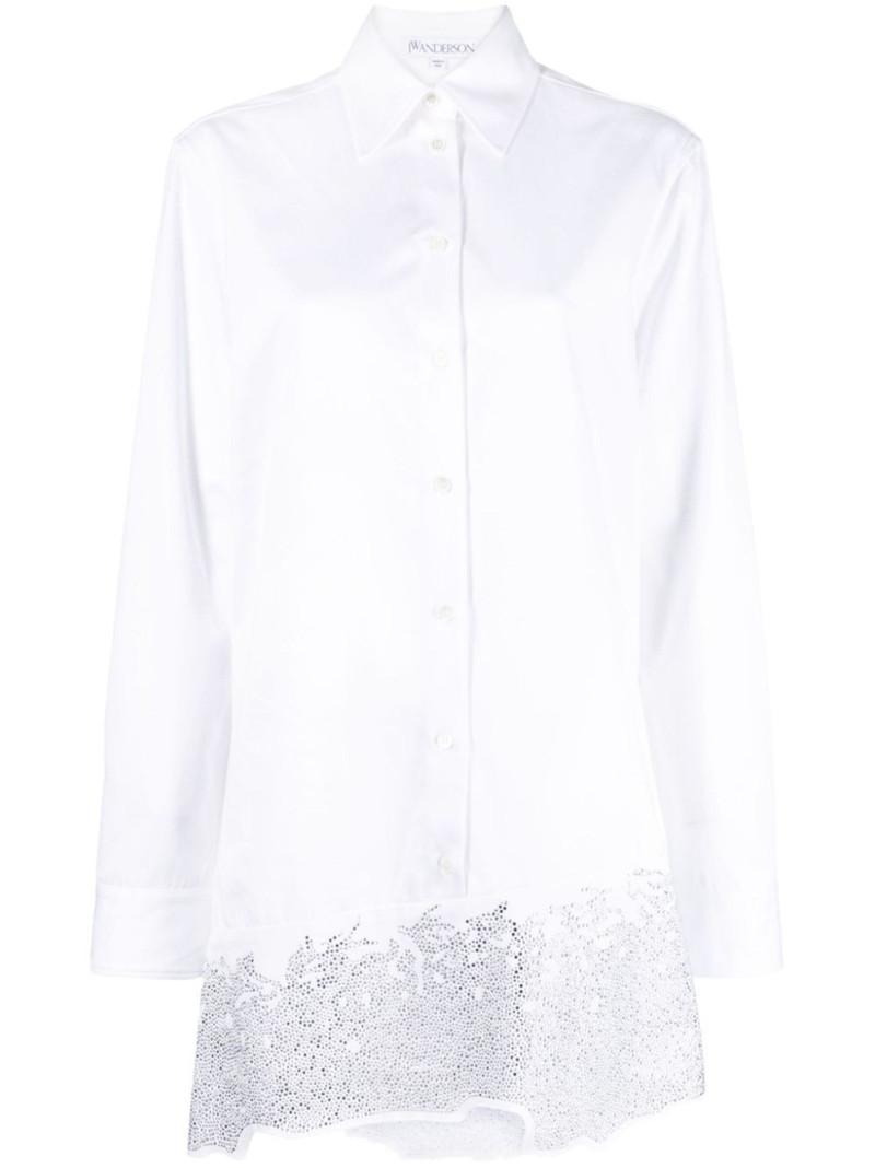 crystal-embellished cotton shirtdress 1