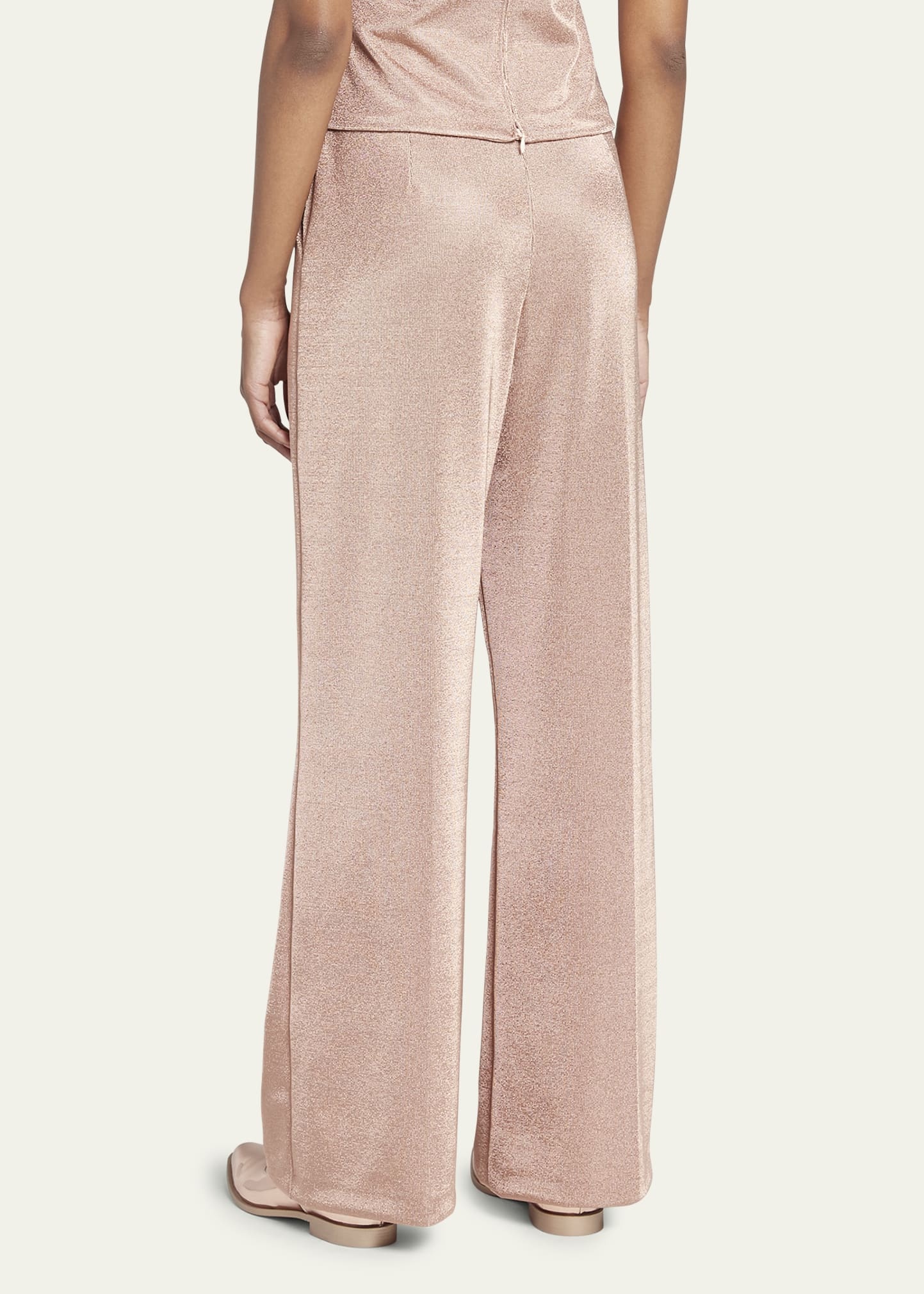Lurex Bonded Jersey Trousers - 3