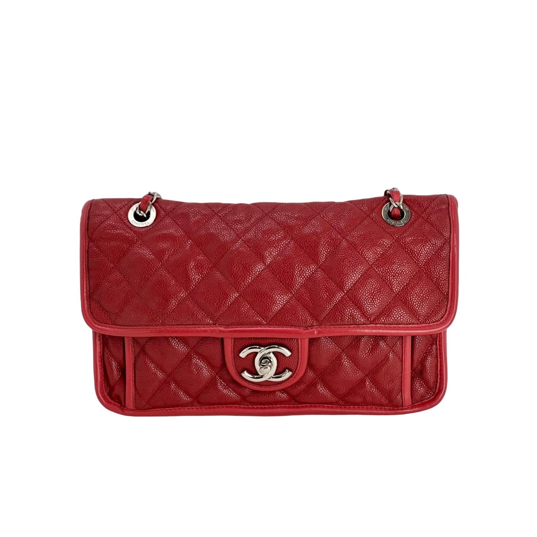Chanel Caviar Quilted Medium French Riviera Red Flap - 20