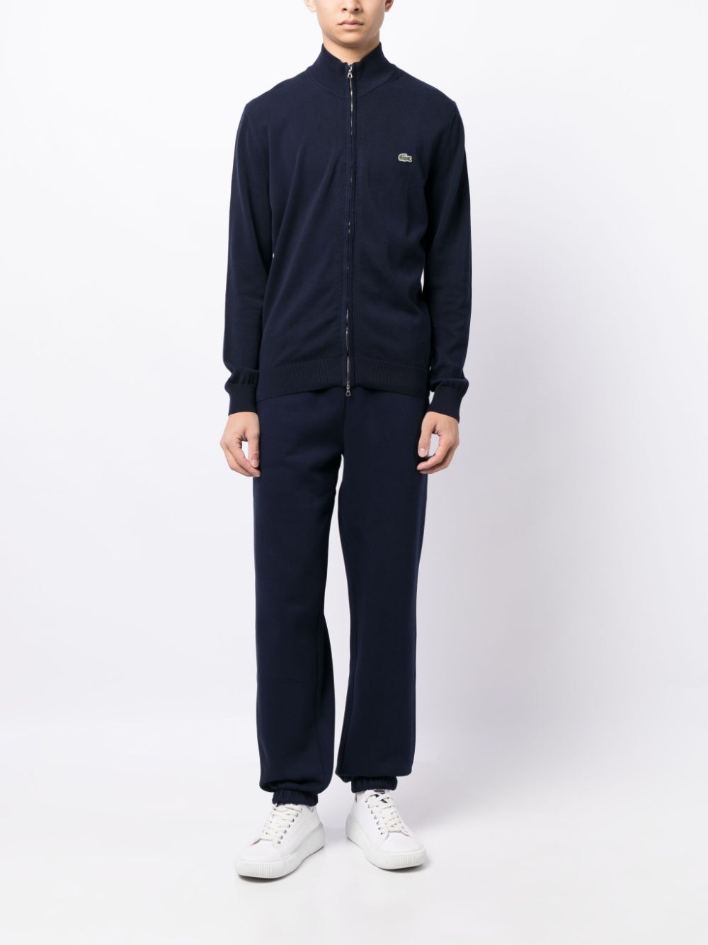 crocodile logo-patch fleece track pants - 2