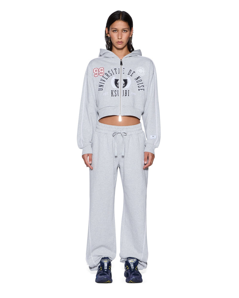 Ksubi COLLEGE ORIGIN ZIP HOODIE GREY MARLE outlook