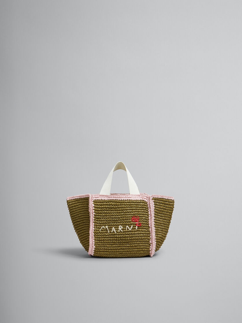 GREEN MACRAMÉ SILLO SMALL SHOPPER - 1