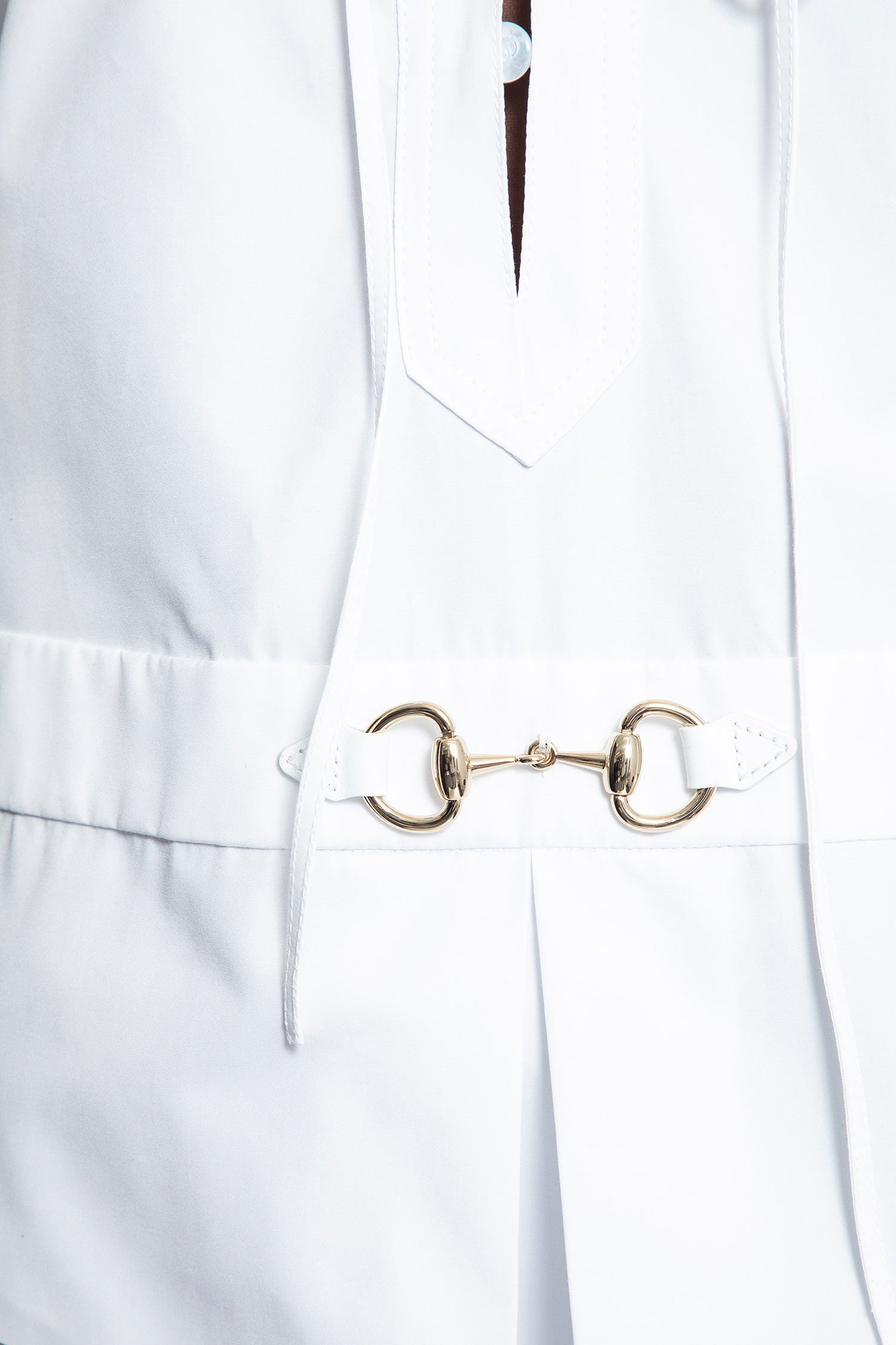Cotton-Poplin-Horsebit-Shirt-Dress - 5