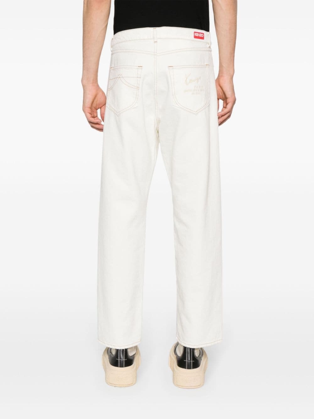 Asagao cropped straight-leg jeans - 4