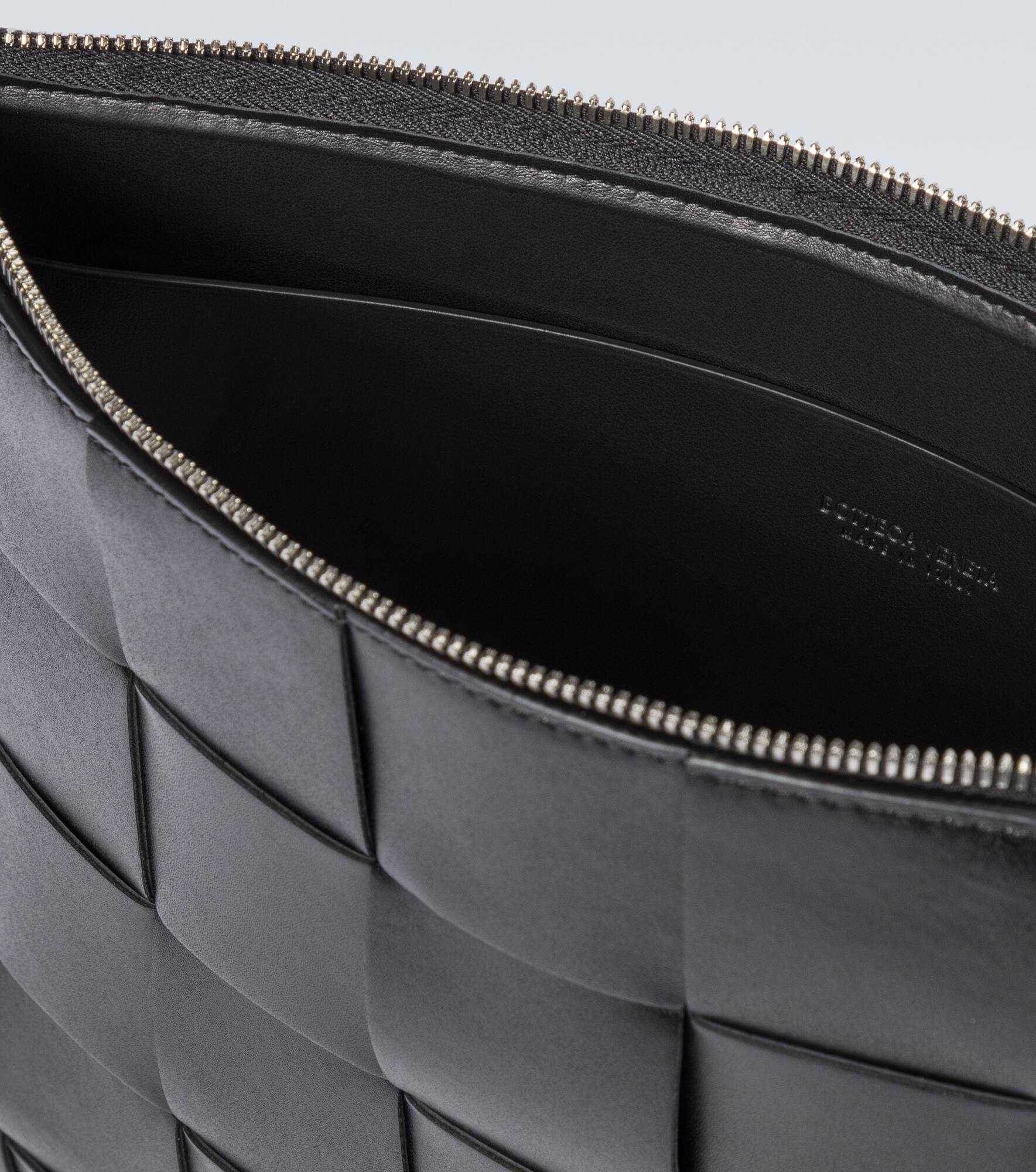 Intreccio leather pouch - 4