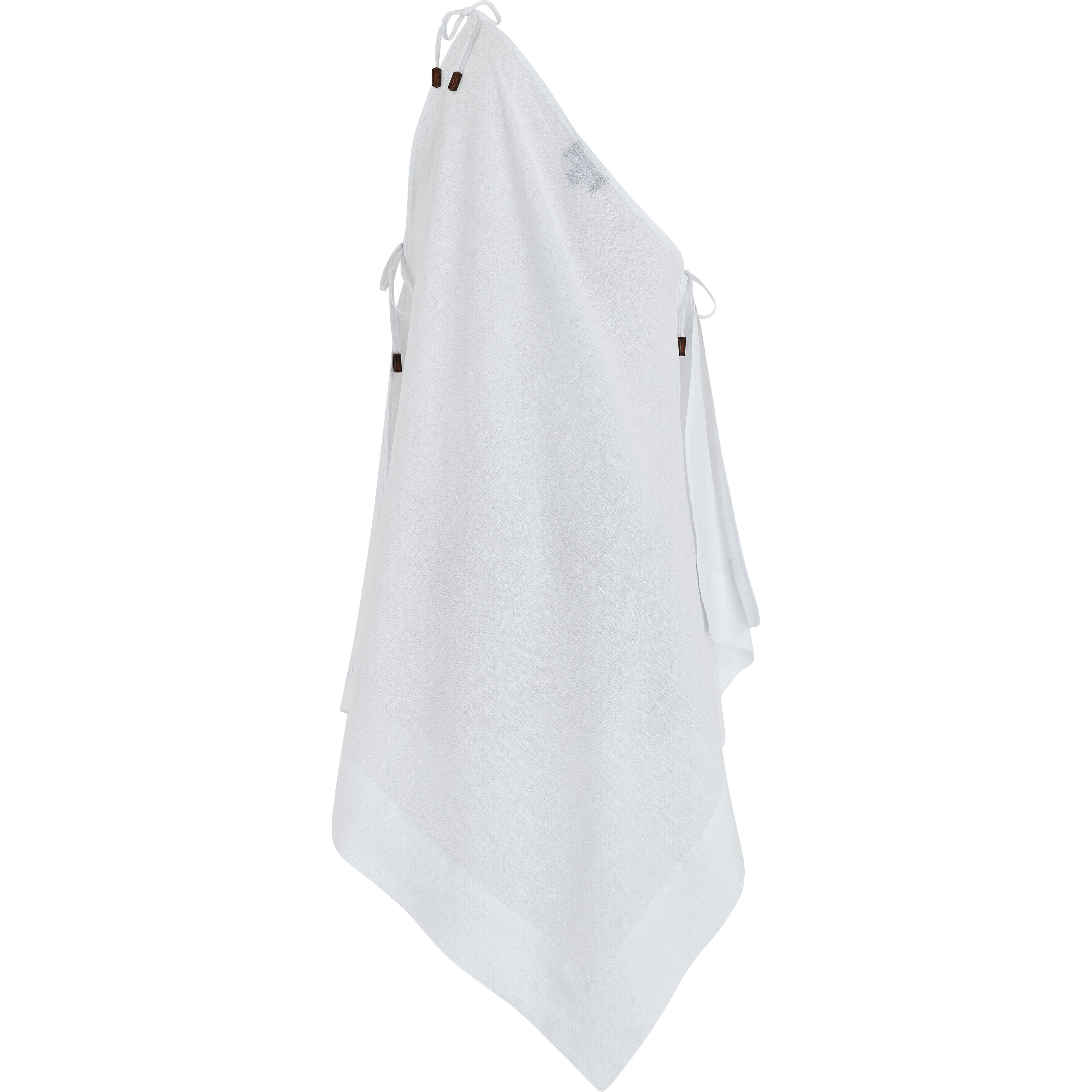 Women White Linen Scarf Dress- Vilebrequin x Angelo Tarlazzi - 2