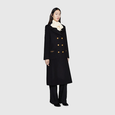 GUCCI Double-breasted wool coat outlook