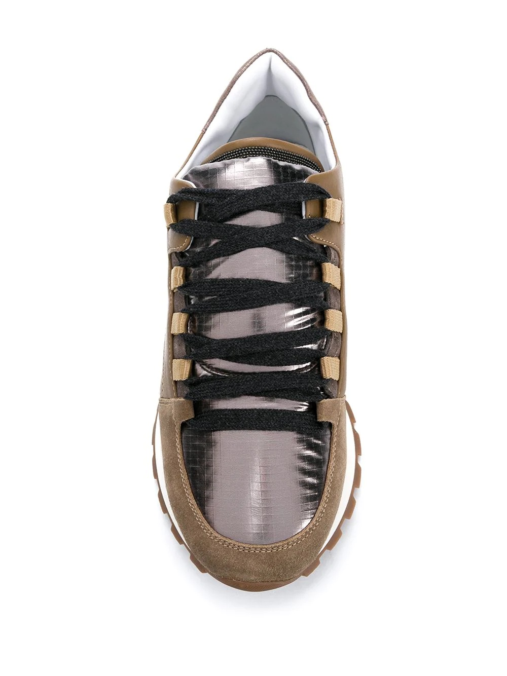 round-toe lace-up sneakers  - 4