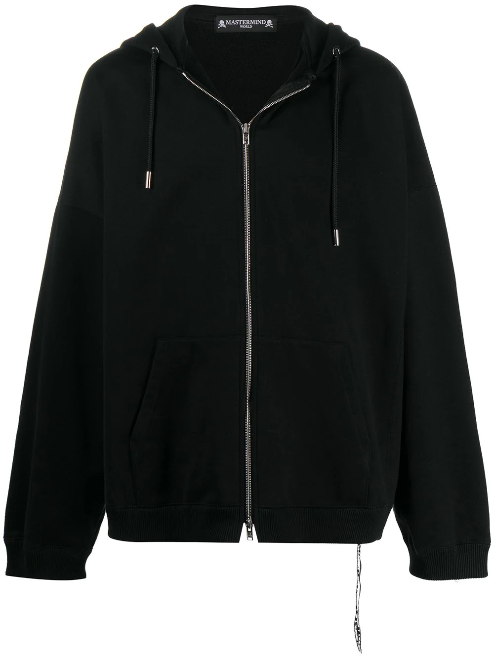 logo print zipped hoodie - 1