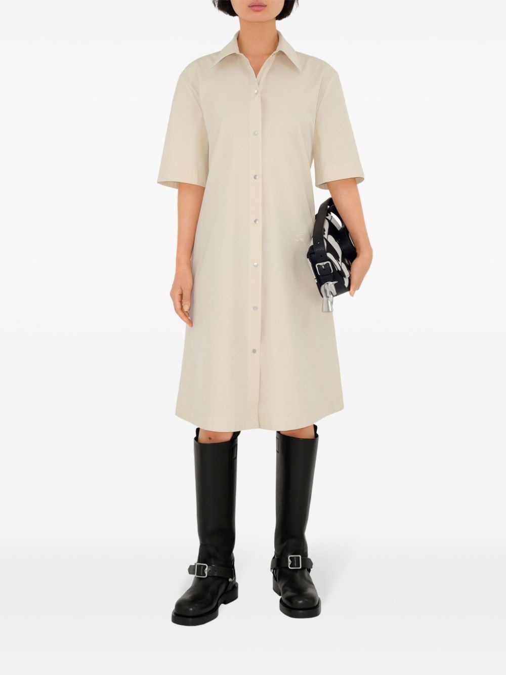 short-sleeve shirt dress - 2