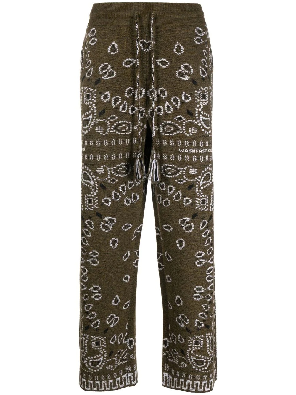 Bandana piquet jacquard pants - 1